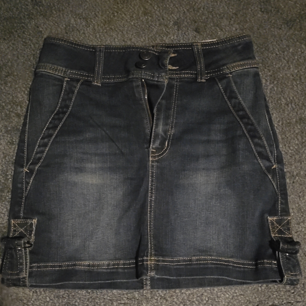 SO Stretch Denim Skirt - Dark Blue
